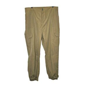Forever 21 + Olive Green Plus Size 2X Cargo‎ Pants Joggers Elastic Waist Cuffs